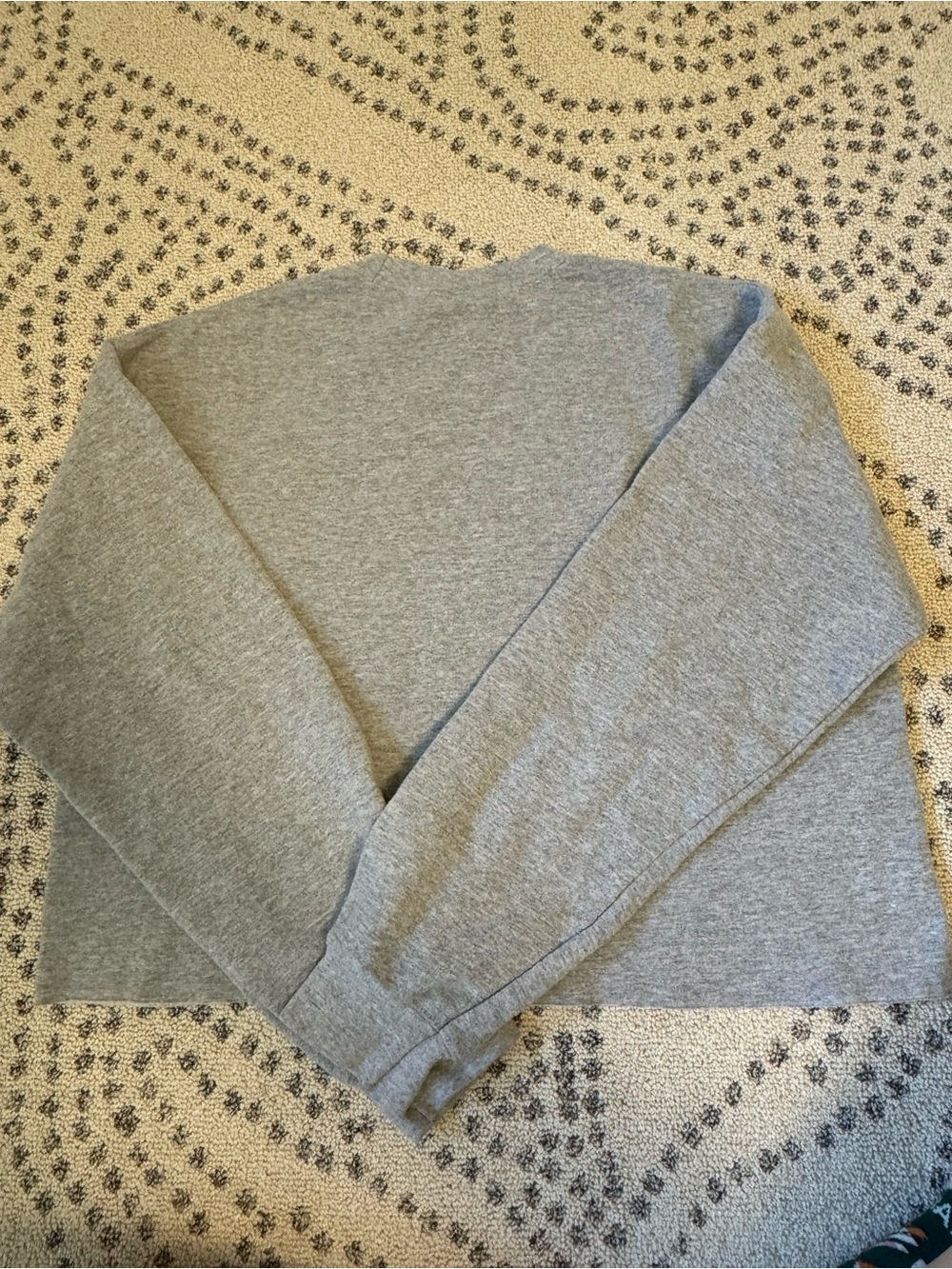 Gildan Gray cropped Saint Laurent sweatshirt - Picture 3 of 3